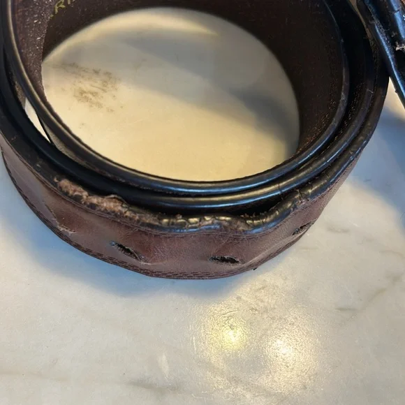 Ariat Brown Leather Belt vintage ‘95 size 36-42 - Picture 4 of 12